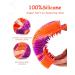 BSROLUNA Silicone Exfoliating Body Scrubber Loofah Scalp Massager Shampoo Brush - Camouflage Orange | Shower and Easy to Clean 2 in 1 Design - Buy Online on GoSupps.com