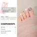 Semi Cured Gel Nail Strips Toenail Wraps Soft Self-Adhesive Gel Pedicure Stickers Salon-Quality Long Lasting Easy to Apply & Remove (Glitter & White) - Buy Online on GoSupps.com