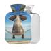 Elefant hammock beach hot water bottle with cover 1 l Small warm-up bag for pain relief back pain hot and cold therapy BPA-free