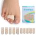 10 Pack Fabric Hammer Toe Corrector Reusable Broken Toe Protectors Taped Wraps Hammertoe Straightener Toe Splint for Broken Toe Crooked Toes Bent Toes (Brown 5L+5S)
