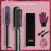 Tymo Hair Straightener Brush - Fast Heating, 5 Temp Levels & Auto-Off for Silky Straight Hair - Buy Online on GoSupps.com