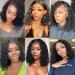 Durreley Bob Wig Human Hair 13x4 Water Wave Lace Front Short Bob Wigs for Black Women - 14 - 180% Density - Glueless Wet and Wavy HD Lace Front Wig Pre Plucked with Baby Hair - Buy Online on GoSupps.com
