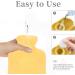 1L Hot Water Bottle with Soft Cover - 1000ml Hot Water Bag for Pain Relief - Yellow - Buy Online on GoSupps.com