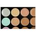 Anself Concealer Corrector Palette - 15 Shades Camouflage Makeup Contouring Highlighter & Oval Brush | International Shipping Available - Buy Online on GoSupps.com