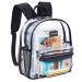 COVAX Clear Backpack Stadium Approved Clear Transparent Backpack See Through Backpack with Reinforced Straps for Stadium Concerts Security & Sporting Events