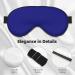Navy Sleep Mask - Adjustable Double-Sided Eye Mask | Soft Sleeping Eye Covers for Ultimate Comfort & Eye Edema Reduction - Perfect for International Shipping - Buy Online on GoSupps.com