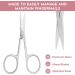 Fine Lines Stainless Steel Curved Scissor for Women & Men - Silver Manicure Scissors for Nails, Cuticles & Hair Trimming - Ideal for Manicure, Pedicure, Hair & Beard Grooming - Buy Online on GoSupps.com