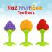 RaZbaby Infant & Baby Massager Teether Toy 3-Pack - Fruit-Shaped Multi-Texture Teethers | Soothes Sore Gums, BPA-Free Silicone, Hands-Free & Freezable | Safe for Babies 3M - Buy Online on GoSupps.com