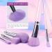 BEAKEY Travel Silicone Makeup Brush Bag 12 Pcs Set | Premium Synthetic Foundation & Eyeshadow Brushes | Portable Organizer Holder in Purple & Pink - Buy Online on GoSupps.com