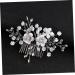 DOITOOL 1 Set White Outfit Flower Headpiece for Women Pearl Hair Side Comb Wedding Hair Comb Hair Clip Wedding Pearl Hair Comb Miss Metal Rhinestone Plastic Hairpin The Flowers - Buy Online on GoSupps.com
