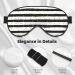 Buy Ink and Gold Dot Stripes Sleep Mask - Adjustable Breathable Eye Mask for Comfortable Sleep | International Shipping Available - Buy Online on GoSupps.com