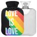 Naanle love is love pride month heat bottle with reference transparent hot water bottle 2l large hot hot water bottle for bed hand feet warmer pain relief heat and cold therapy