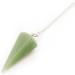 Shop Polar Jade Dowsing Pendulum - Natural Green Aventurine Crystal for Fortune Telling Chakra Reiki - Includes Chain & Jewelry Bag | Witch Accessories - Buy Online on GoSupps.com