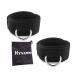 HYVAWO Ankle Strap Neoprene Padded Fitness Wrist Cuff with D Ring High Strength Exercises Belt Gym Pulley Strap for Cable Machines (Black 2 Pack)