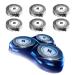 HQ8 Replacement Heads for Philips Norelco Aquatec Shavers, Razor Blades for PT720 AT880 AT810 Heads, HQ8 Blades, 6-Pack 6 Count (Pack of 1)