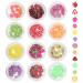 Healeved 2 Sets DIY Nail Fruit Nail Accessories Pottery Making Supply Home Use Decor Polymer Clay Fruit Slices Manicure Kit DIY Kits Slice Nail Art Puzzle Soft Pottery Charm Nail Flakes 3d