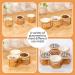 Lusifaco Set of 3 Single Elevated Cat Bowls with Bamboo Stand - 13 oz Ceramic Raised Food Water Dishes for Cats and Small Dogs - Buy Online on GoSupps.com