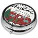 Farmhouse Christmas Mini Round Pill Box - 3 Compartment Travel Organizer for Home & Office | Portable Pill Case - Buy Online on GoSupps.com