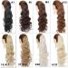 Ponytail Extensions Long Wavy Ponytail Extension 24 Inch Claw Clip Pony Tail Hairpiece Claw Clip in Synthetic Long Wave Ponytail Hair Extainson for Women Girls for Women (Color : Dark black Size : 24inches Dark black - Buy Online on GoSupps.com