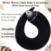 Hetto Real Hair Microring Extensions - Black Remy Hair 45cm 50g - Invisible & Smooth Hair Recovery - Buy Online on GoSupps.com