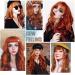 YEESHEDO Ginger Long Hair Wigs | Natural Curly Wavy Synthetic Wig with Fringe | 28 Copper Red Orange Wig for Parties and Cosplay - Buy Online on GoSupps.com