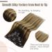 FSHINE Clip-In Extensions | 60cm Balayage Medium Brown & Platinum Blonde | 120g Real Hair | 7 Pieces for Women - Buy Online on GoSupps.com