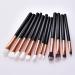 Premium Wooden Eye & Eyebrow Brush Set - 12 Makeup Brushes - Ideal for Shadow Application - Black One Size - International Shipping Available - Buy Online on GoSupps.com
