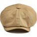 BOTVELA Men's 100% Cotton Newsboy Flat Cap in Khaki - Size 7 3/8 - Buy Online on GoSupps.com