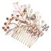 FRCOLOR 1pc Wedding Hair Comb Bridal Headpiece Wedding Hair Clips Floral Hair Comb Pearl Crystal Hair Comb Rhinestone Hair Comb Clip Pearl Hair Pin Wedding Accessories Bride European Style