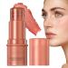 Cream Blush Stick - Long Lasting Cheek Blush Makeup - Highly Pigmented Stick Blush for Natural Glow on Cheeks Face and Brows Veeteah