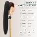 FESHFEN Straight Long Wrap Around Ponytail Extension 28 Inch 1B# Off Black - Clip in Synthetic Hairpiece for Women Girls - Pack of 1 - Buy Online on GoSupps.com