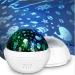 Moredig Baby Lights Projector Roating Sensory Lights with 8 Lighting Modes Starry Sky & Ocean Night Light Porjector for Kids Baby Sensory Toy Gifts for Baby Gifts for Girls Boys - White Art Deco