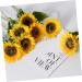 Zerodeko 4pcs Simulated Sunflower Wedding Decorations for Ceremony House Decorations for Home Sunflower Party Supplies Artificial Flower Bouquet Wedding D cor Silk Flower Props Household - Buy Online on GoSupps.com