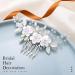 Vakkery Flower Bridal Hair Comb Silver Bride Crystal Hair Headpiece Prom Wedding Hair Accessories for Women and Girls - Buy Online on GoSupps.com