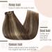 FSHINE Real Hair Clip-In Extensions 120g | Medium Brown & Caramel Blonde Highlights - 7PCs 40cm Remy Hair - Buy Online on GoSupps.com