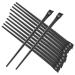PLAFOPE 12pcs Eyeliner Brush Eye Shadow Brush Liner Brush for Eyes Makeup Eyeshadow Flat Liner Brush 14.5x0.7x0.5cm Black