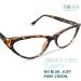 Tortoise Retro Cat Eye Reading Glasses for Women - Stylish & Comfortable 1.0x Solid Readers for All Face Shapes - Buy Online on GoSupps.com