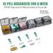 30-Day Monthly Pill Organizer Box - Squeeze to Open, Large Compartments, Portable Travel Case - Black - Buy Online on GoSupps.com