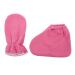 LALAFINA 4pi ces Lot De Couvre-mains Et Paraffine Pour Soin Des Mains Et Chauds Rose