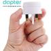 Buy Plug Adapter & Shaver Adapter | 2-Pack 2-Pin to 3-Pin Bathroom Socket Converter | International Shipping - Buy Online on GoSupps.com