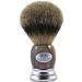 Hans Baier Exclusive shaving brush silver tip real horn light with metal base size 1