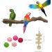 Allazon 4-Piece Bird Toy Set | Natural Wood Seat Rods & Grape Stick Swing for Parrots | Style 3 - Best for Birds - Buy Online on GoSupps.com