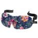 CC Home Furnishings 9.5" Blue and Pink Floral Unisex Sleep Mask