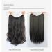 Faringoto Clip in Hair Extensions Wig Female Long Hair Straight V-Shaped Wavy Curls Traceless Hair Extensions (Curly brown black) - Buy Online on GoSupps.com
