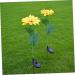 3pcs Floral Decor Outdoor Decorative Lights LED Decor Outdoor Solar Garden Decor Solar Landscape Light Sunflower Lawn Lamp Solar LED Flower Light Solar LED Flowers Landscape Lamp (Assorted Color) - Buy Online on GoSupps.com