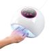 Northpoint UV LED nail dryer lamp for nails real 36W performance LCD display Schellack nail polish movement sensor timer 10-99 seconds timer (pink)