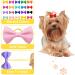 KMZ 30Pcs Mixed Colors Dog Hair Bows with Elastic Rubber Bands Cute Dog Grooming Bows Puppy Hair Accessories for Long Hair Pet Dogs Cats - Buy Online on GoSupps.com
