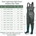 Dark Lightning High Chest Waders with Boots - Green, Men's 11/Women's 13 - Buy Online on GoSupps.com