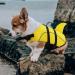 Buy Cit toile Small Dog Life Jacket - Reflective Shark Swimming Vest with Handle Great Buoyancy for Dogs Yellow M - Buy Online on GoSupps.com