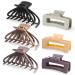 Optish 6 Pcs Large Claw Clips for Thick Hair 4.8 Inch Large Hair Claw Clips Big Square Hair Clips Matte Hair Clips for Women Thick Curly Hair 6 Pack